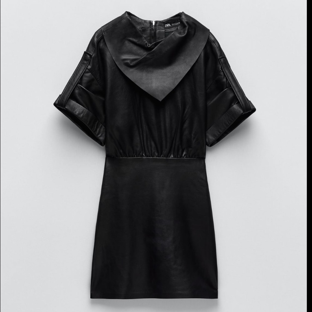 Zara leather scarf dress